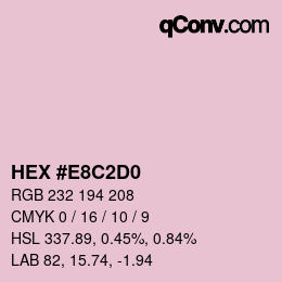 カラーコード: HEX #E8C2D0 | qconv.com