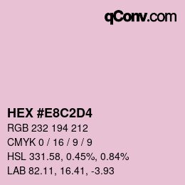 颜色代码: HEX #E8C2D4 | qconv.com