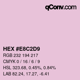 カラーコード: HEX #E8C2D9 | qconv.com