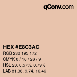 カラーコード: HEX #E8C3AC | qconv.com