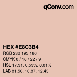 カラーコード: HEX #E8C3B4 | qconv.com