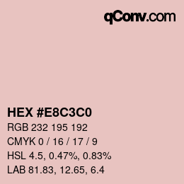 Color code: HEX #E8C3C0 | qconv.com