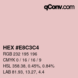 Color code: HEX #E8C3C4 | qconv.com