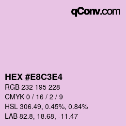 Color code: HEX #E8C3E4 | qconv.com