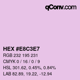 Color code: HEX #E8C3E7 | qconv.com