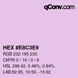 Color code: HEX #E8C3E9 | qconv.com