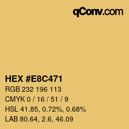 Color code: HEX #E8C471 | qconv.com