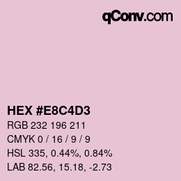 Farbcode: HEX #E8C4D3 | qconv.com