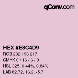 Color code: HEX #E8C4D9 | qconv.com