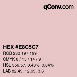 カラーコード: HEX #E8C5C7 | qconv.com