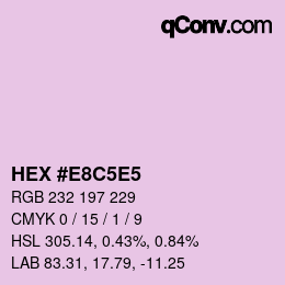 Código de color: HEX #E8C5E5 | qconv.com