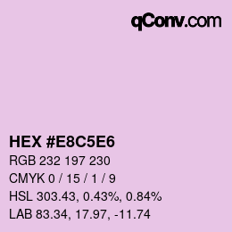 Farbcode: HEX #E8C5E6 | qconv.com