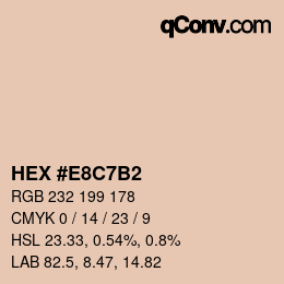カラーコード: HEX #E8C7B2 | qconv.com