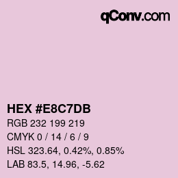 Color code: HEX #E8C7DB | qconv.com
