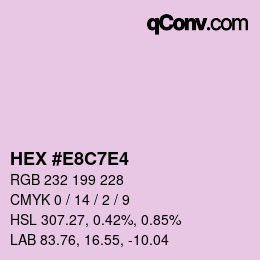 カラーコード: HEX #E8C7E4 | qconv.com