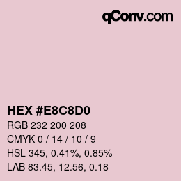 Color code: HEX #E8C8D0 | qconv.com