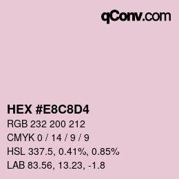 カラーコード: HEX #E8C8D4 | qconv.com