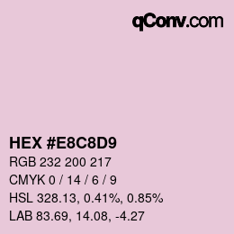 Color code: HEX #E8C8D9 | qconv.com