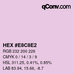 Color code: HEX #E8C8E2 | qconv.com