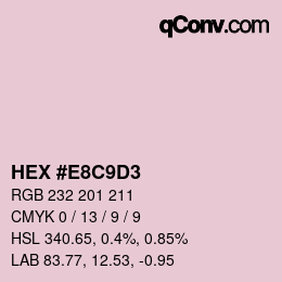 カラーコード: HEX #E8C9D3 | qconv.com
