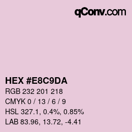 Color code: HEX #E8C9DA | qconv.com