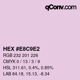 カラーコード: HEX #E8C9E2 | qconv.com