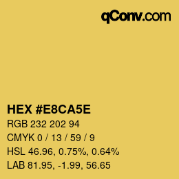カラーコード: HEX #E8CA5E | qconv.com