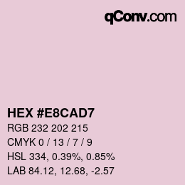 Color code: HEX #E8CAD7 | qconv.com