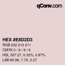 Color code: HEX #E8D2D3 | qconv.com