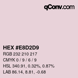 Color code: HEX #E8D2D9 | qconv.com