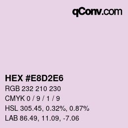 Código de color: HEX #E8D2E6 | qconv.com