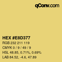 Color code: HEX #E8D377 | qconv.com