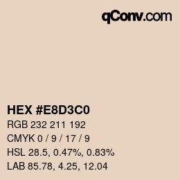 Color code: HEX #E8D3C0 | qconv.com