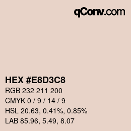 Color code: HEX #E8D3C8 | qconv.com