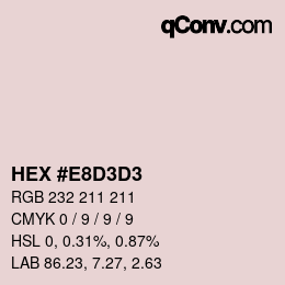 Color code: HEX #E8D3D3 | qconv.com