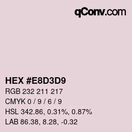 Color code: HEX #E8D3D9 | qconv.com