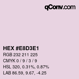 Color code: HEX #E8D3E1 | qconv.com