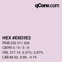 Color code: HEX #E8D3E2 | qconv.com