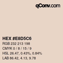 Código de color: HEX #E8D5C6 | qconv.com