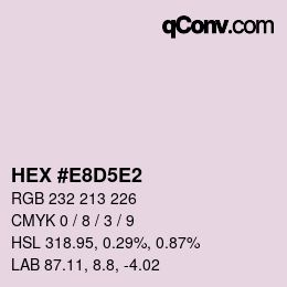 カラーコード: HEX #E8D5E2 | qconv.com