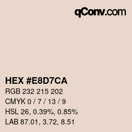 カラーコード: HEX #E8D7CA | qconv.com