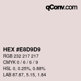 Color code: HEX #E8D9D9 | qconv.com