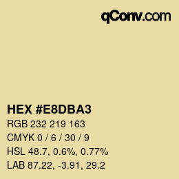 カラーコード: HEX #E8DBA3 | qconv.com