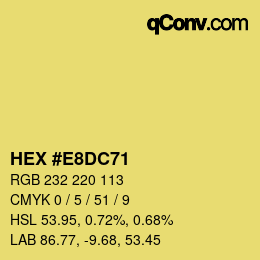 Color code: HEX #E8DC71 | qconv.com