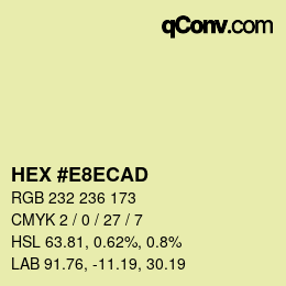 Farbcode: HEX #E8ECAD | qconv.com