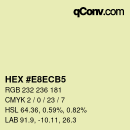 Color code: HEX #E8ECB5 | qconv.com