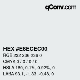 Color code: HEX #E8ECEC00 | qconv.com