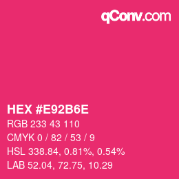 Color code: HEX #E92B6E | qconv.com