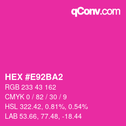 Color code: HEX #E92BA2 | qconv.com