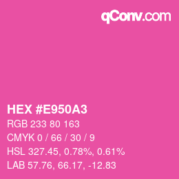 Color code: HEX #E950A3 | qconv.com